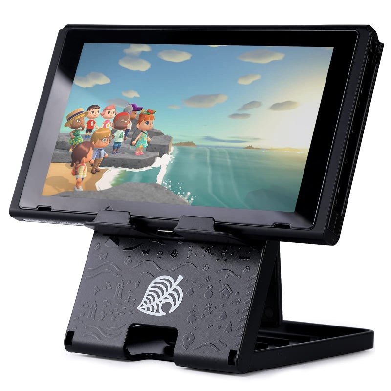 Tscope Switch Stand for Nintendo, for Animal Crossing Adjustable Switch 2 / Lite/OLED Compact Portable Foldable Holder for Nintendo Accessories (Black) - Image 1